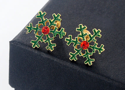 Christmas Enamel Snowflake Earring