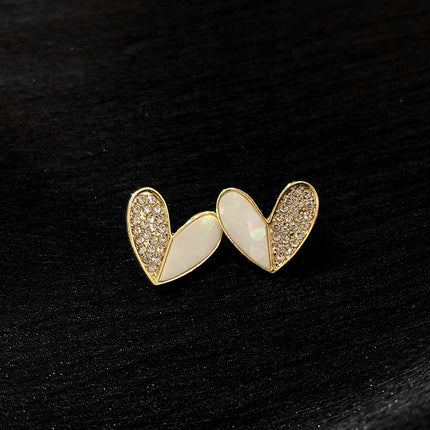 Heart Tiny Studs Enamel Earrings - FASHION SHEGOODS LLC