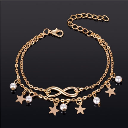 Star Infinity Anklets Fashion Multilayer Foot Chain