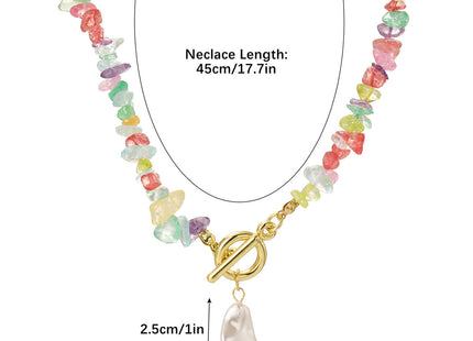 Natural Stone Bead Necklace