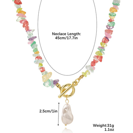 Natural Stone Bead Necklace