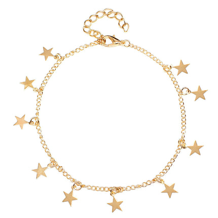 Star Pendants Tassel Anklets Chain