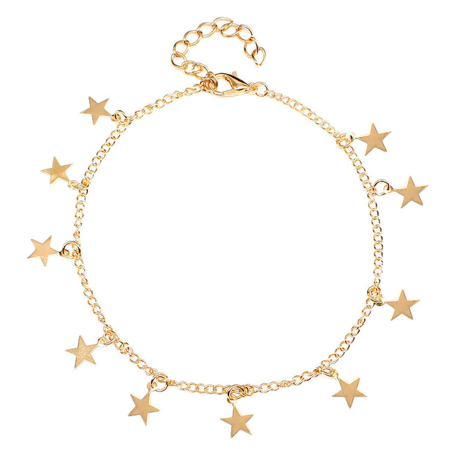 Star Pendants Tassel Anklets Chain