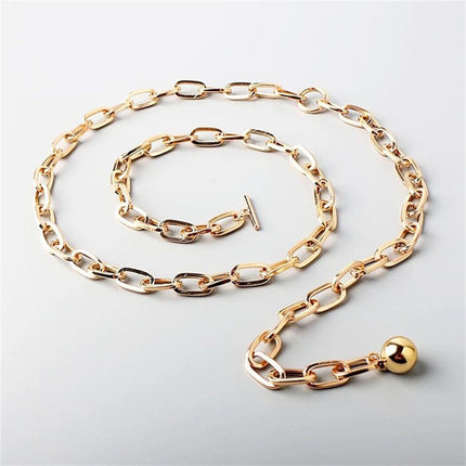 Lady Style Chain Metal Belt Cheap Women Belt Strap