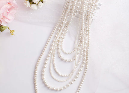 Six-layer Pearl Necklace Wedding Bride Pearl Necklace