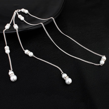Long Necklace Pearl Tassel Sexy for Women
