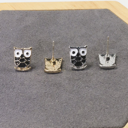 Owl Clover Stud Earrings Set
