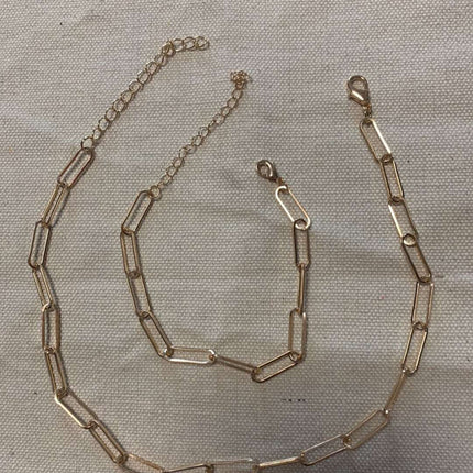 Paper Clip Link Chain Necklace - FASHION SHEGOODS LLC