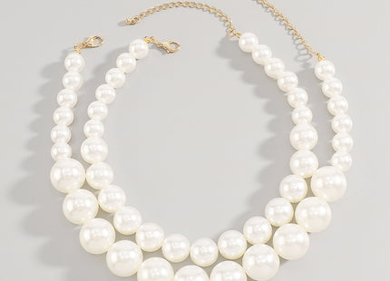 Boho Exaggerate Imitation Pearl Beaded Necklace Choker
