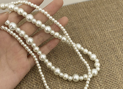 Women's Double Strand Classic Simulated Glass Pearl Necklace