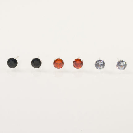 Zircon stud earrings set