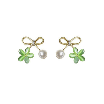 Opal Flower Earrings Women