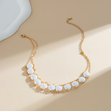 Baroque Retro Short Choker Neck Chain Necklace