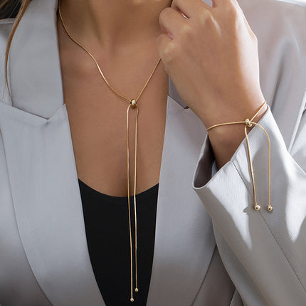 Long Snake Chain Necklace Choker Necklace