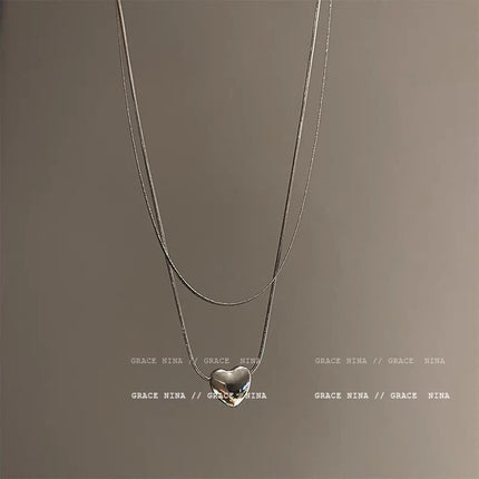 Double Layered Snake Bone Chain Necklace for Women