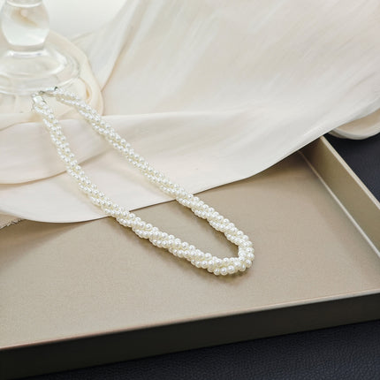 Multi Strand Pearl Necklace Pearl Choker Necklace - FASHION SHEGOODS LLC