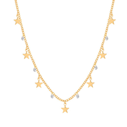 Multi Star Stone Charms Jewelry Necklace