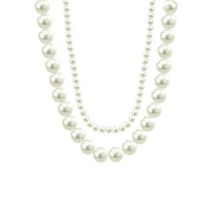 Multi Layer Chain Pearl Wedding Bridal Necklace - FASHION SHEGOODS LLC