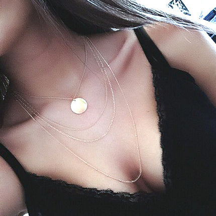 Link Chain Multi Layer Tassel Girls Pendant Necklace - FASHION SHEGOODS LLC