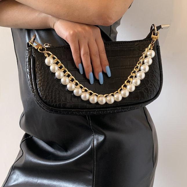 Pearl Purse Chain Short Handle Replacement Bag Strap
