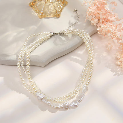 Multi-Layer Baroque Pearl Choker Necklace for Women - FASHION SHEGOODS LLC