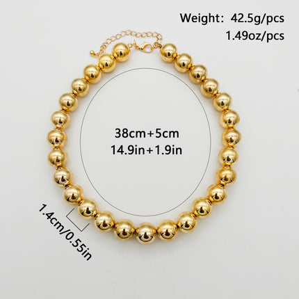 Chunky Heart Shape Exaggerated Big Beads Choker Necklace