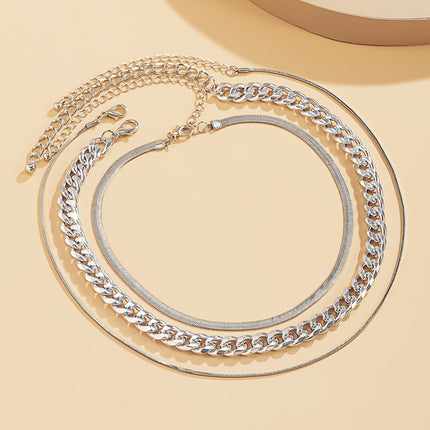 Multilayer Layered Snake Chain Necklace