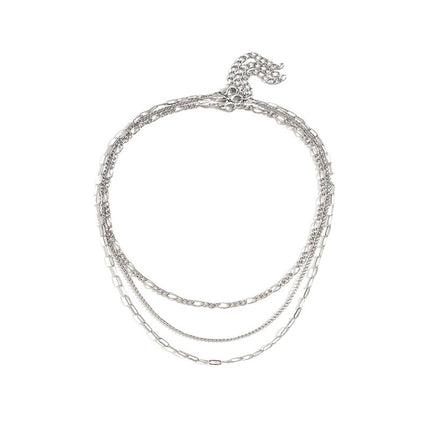 Paperclip Chain Layer Necklace for Women - FASHION SHEGOODS LLC