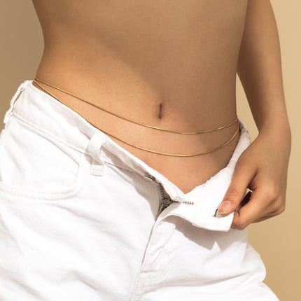 Snake Double Waist Chain Body Jewelry Sexy Shorts Belly Chain