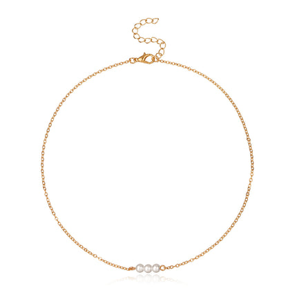 Tiny Pearl Chain Necklace