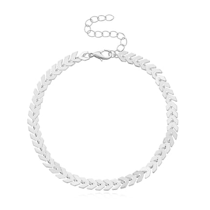 Leaf Arrow Chain Beach Anklet Jewelry