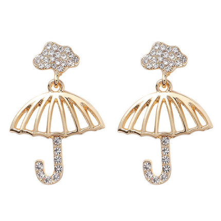 Rhinestone Umbrella Earring