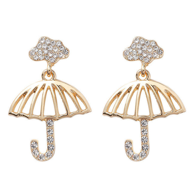 Rhinestone Umbrella Earring
