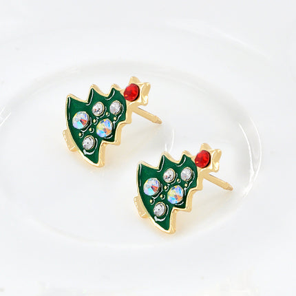 Christmas Stone Tree Earrings