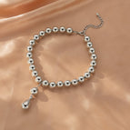 Necklace-Imitation Rhodium Color