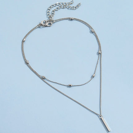 Multi Layered Related Clavicle Chain Necklace