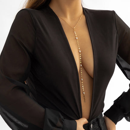 Crystal Stone Long Tassel Necklaces for Women