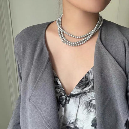 Long Pearl Necklace Costume Pearl Jewelry - FASHION SHEGOODS LLC