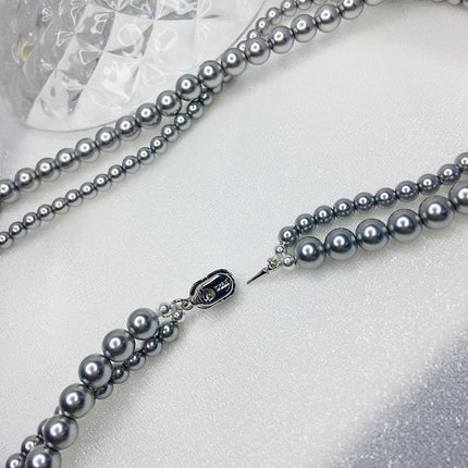 Layered Imitation Pearl Beaded Necklaces - FASHION SHEGOODS LLC