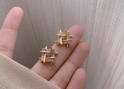 Square Crystal Rhinestone Stud Earring