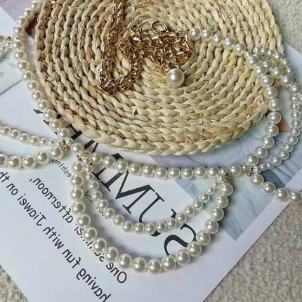 Multi-Layer Pearl Belt New Bead Skirt Chain