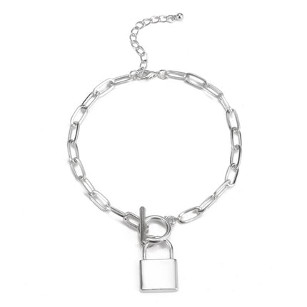 Lock Charm Paper clip Chains Foot Bracelet