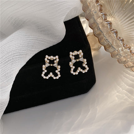 Pearl Bear Earring - FASHION SHEGOODS LLC
