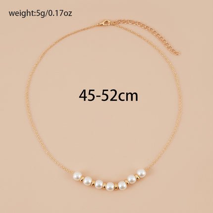 Thin Chain Pearl Necklace