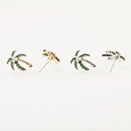 Coconut Palm Tree Stud Earring