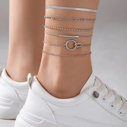 Double Layer Chain Anklet Bracelet for Women