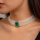 QW-24XL1541-Green / Imitation Rhodium Color