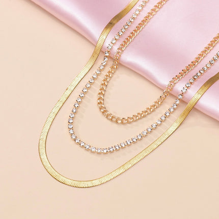 Multi-layer Layers Women Snake Chain Necklace - FASHION SHEGOODS LLC
