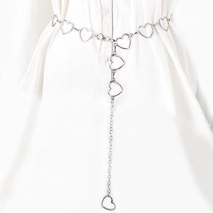 Double Chain Love Waist Chain Hip Hop Heart Pants Chain