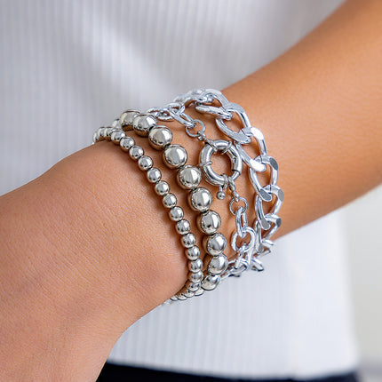 Boho Fashion Chunky Chain Bracelets Set